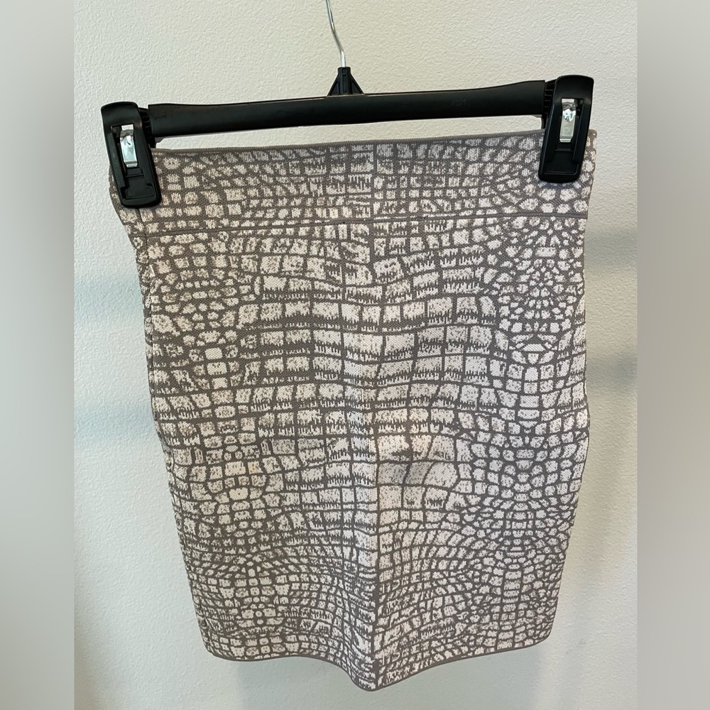 BCBGMaxazria Snake Print Bandage Skirt